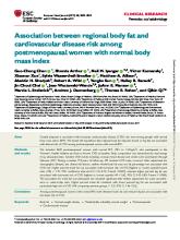 Asociación entre la grasa corporal regional y el riesgo de enfermedad cardiovascular entre mujeres posmenopáusicas con índice de masa corporal normal