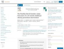 El estudio Healthy Kids & Families: Resultados de una intervención de prevención de la obesidad infantil de 24 meses de duración