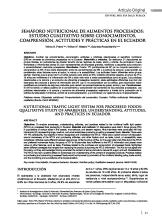 Semáforo nutricional de alimentos procesados: estudio cualitativo sobre conocimientos, comprensión, actitudes y prácticas en el Ecuador