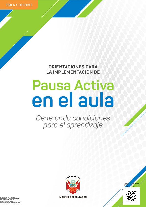 Orientaciones para la implementación de Pausa Activa en el aula