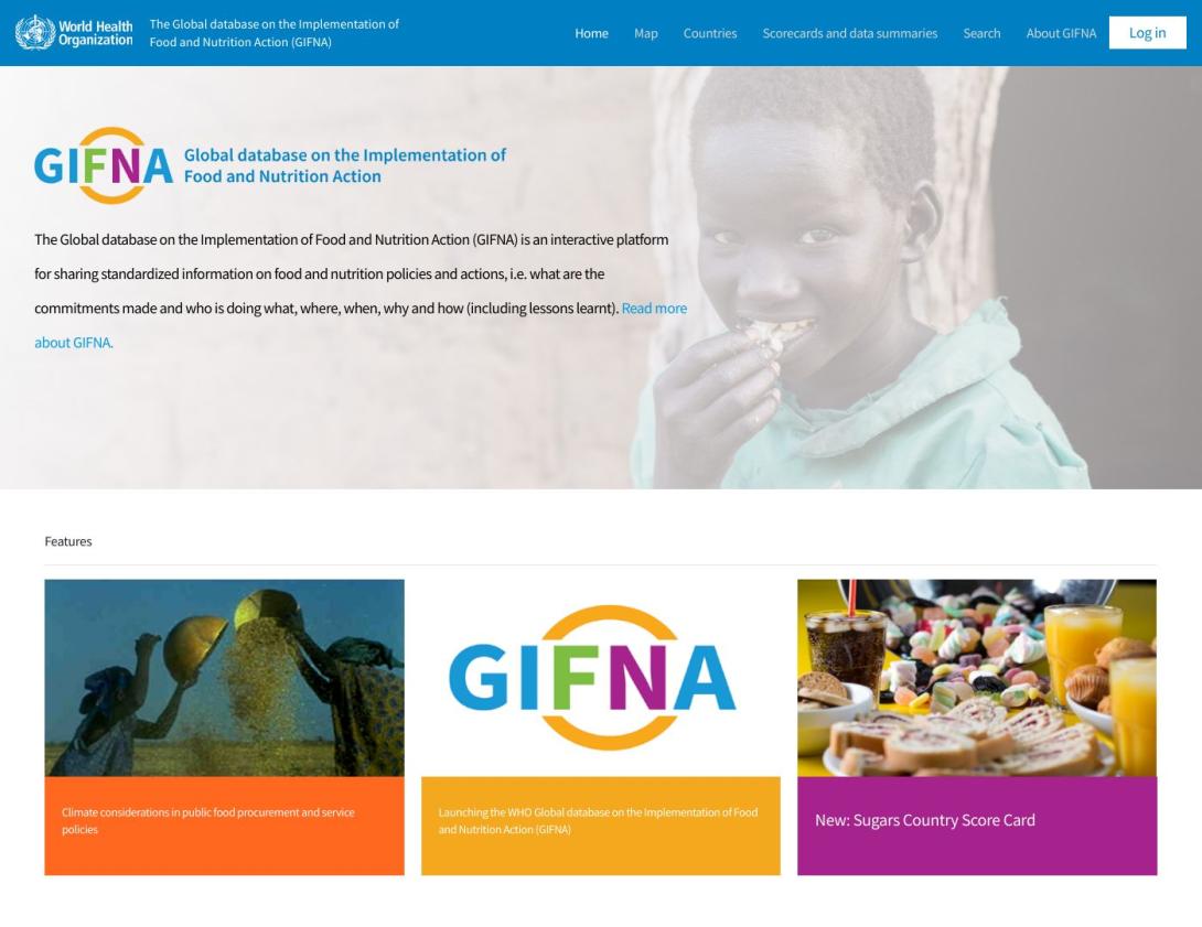 Base de Datos Mundial sobre la Implementación de Medidas en Alimentación y Nutrición (GIFNA)