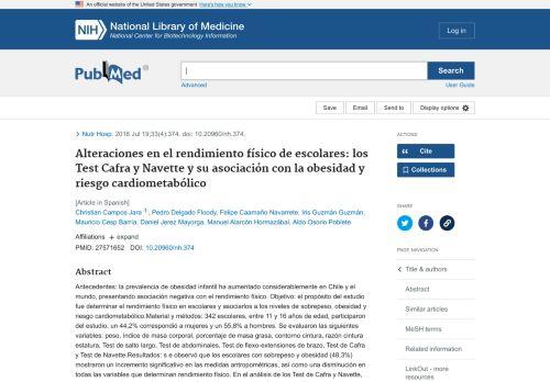 Alteraciones en el rendimiento físico de escolares: los Test Cafra y Navette y su asociación con la obesidad y riesgo cardiometabólico